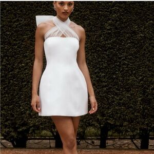 Meshki Maryam white tulle bow dress bridal